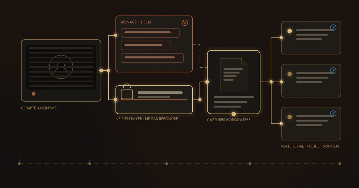 Timed threat and reporting route after a sextortion attempt